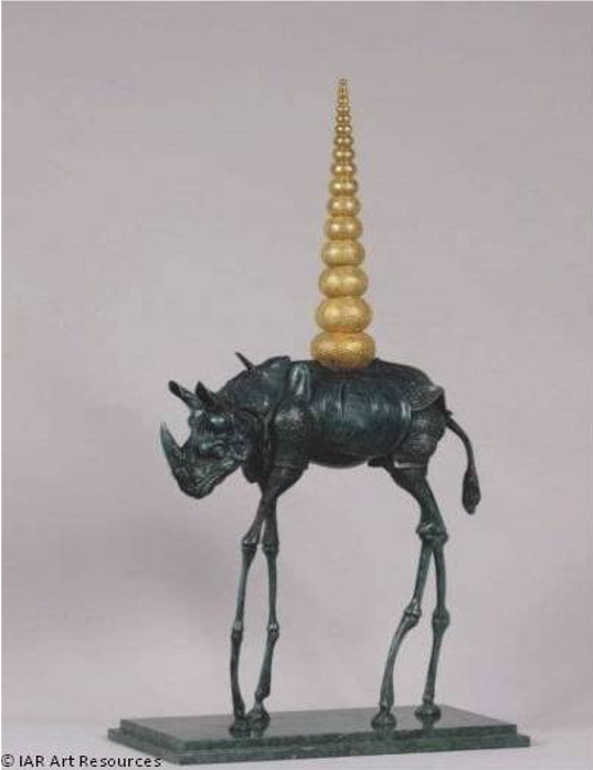 rhinoceros spatial bronze dali