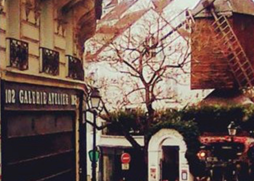 photo moulin de la galette rue lepic paris dali