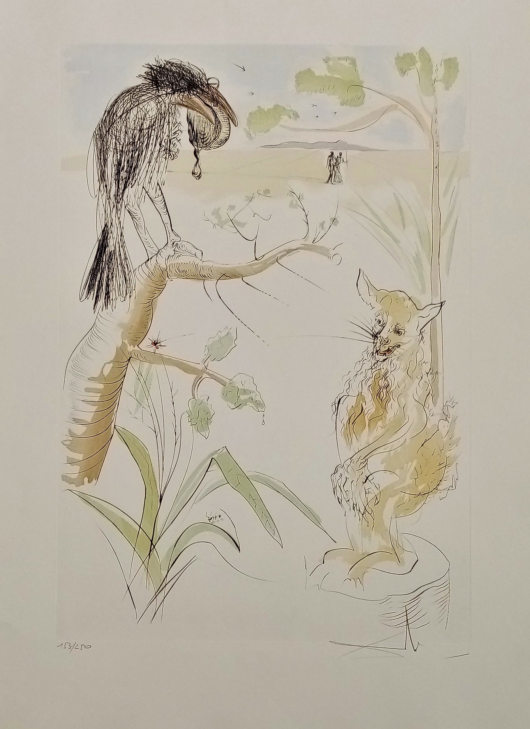 le corbeau et le renard bestiaire de la fontaine dali